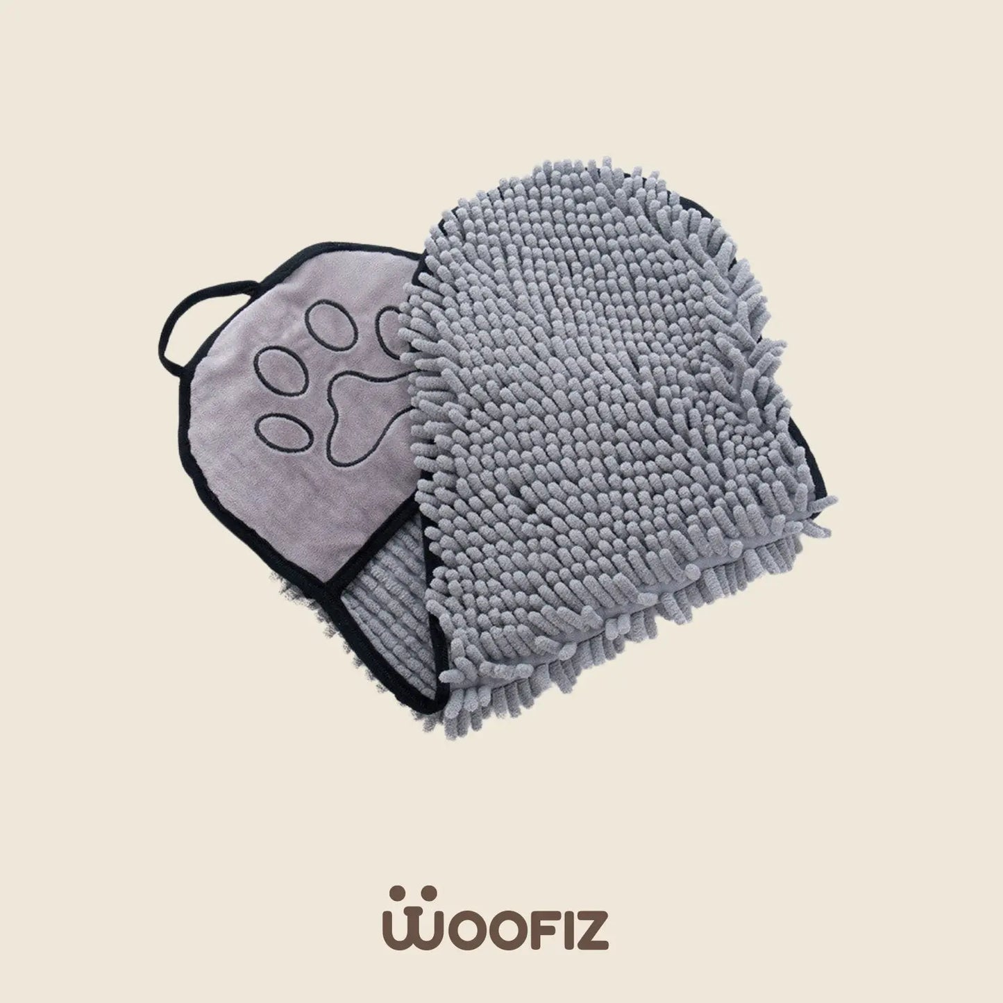 Serviette de bain ultra-absorbante pour chien Woofiz